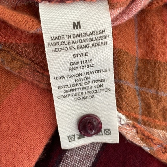 Bleached Ombre Flannel‎ Shirt - Picture 4 of 6